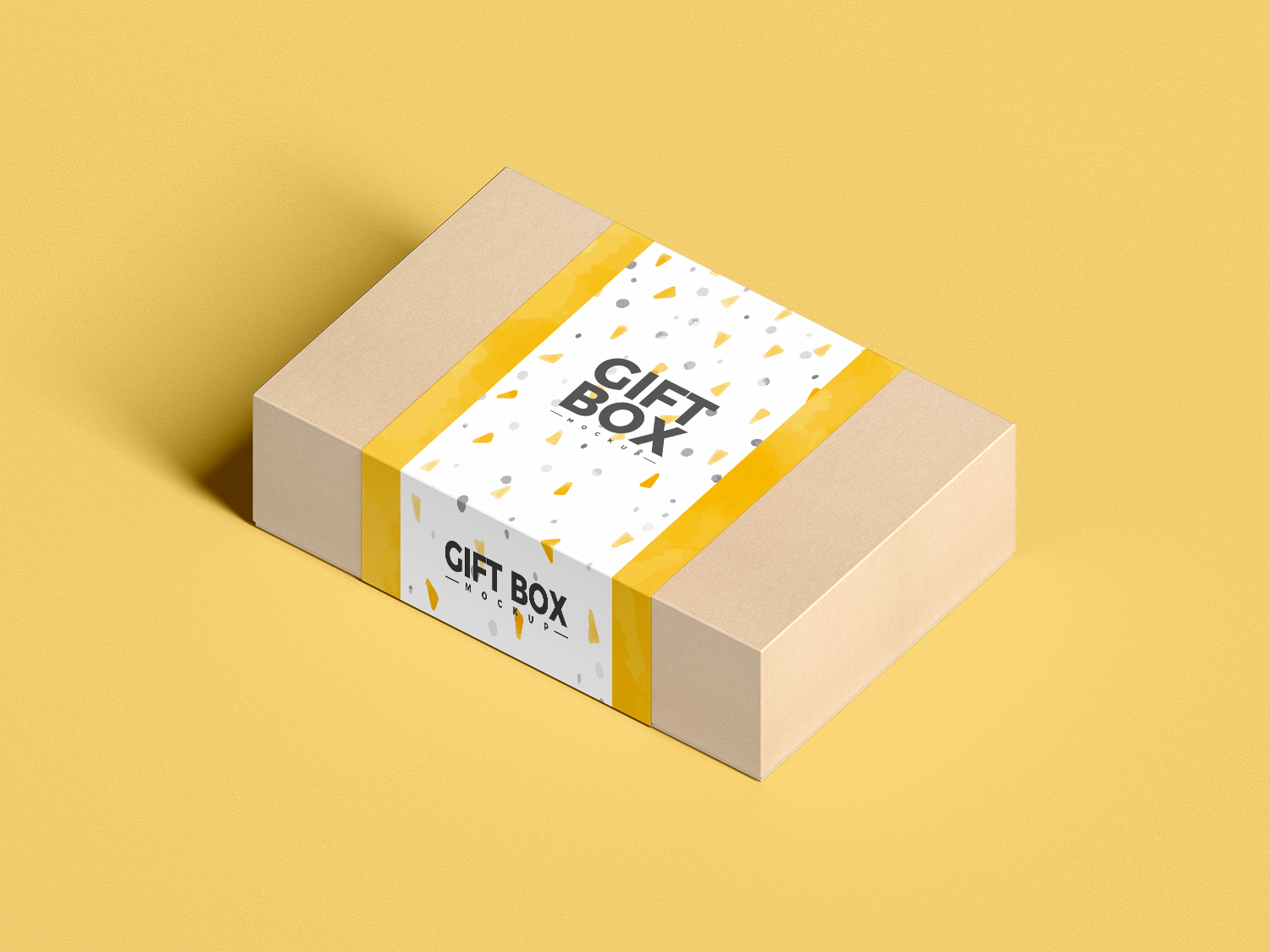 Free Craft Paper Gift Box Mockup