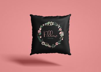 Free Floating Pillow Mockup