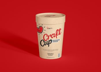 Free Food Craft Cup Mockup