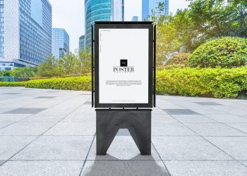 Free Modern Outdoor Advertisement Poster Mockup