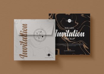 Free Modern PSD Invitation Card Mockup