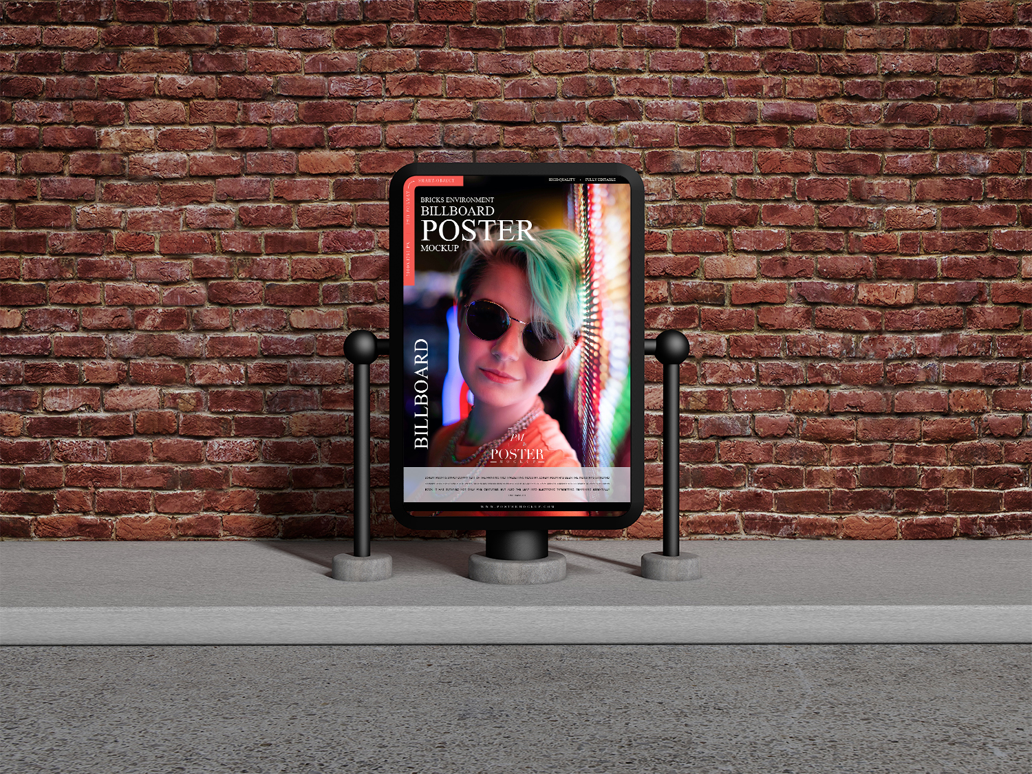 Free Outdoor Billboard Poster Mockup