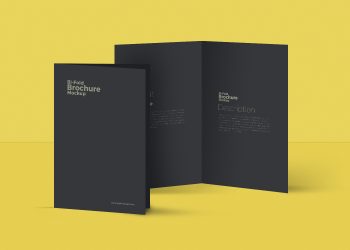 Free PSD Bi-Fold Brochure Mockup