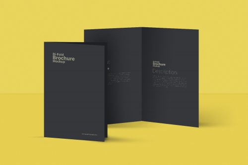 Free PSD Bi-Fold Brochure Mockup