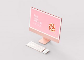 Free Pink iMac Mockup