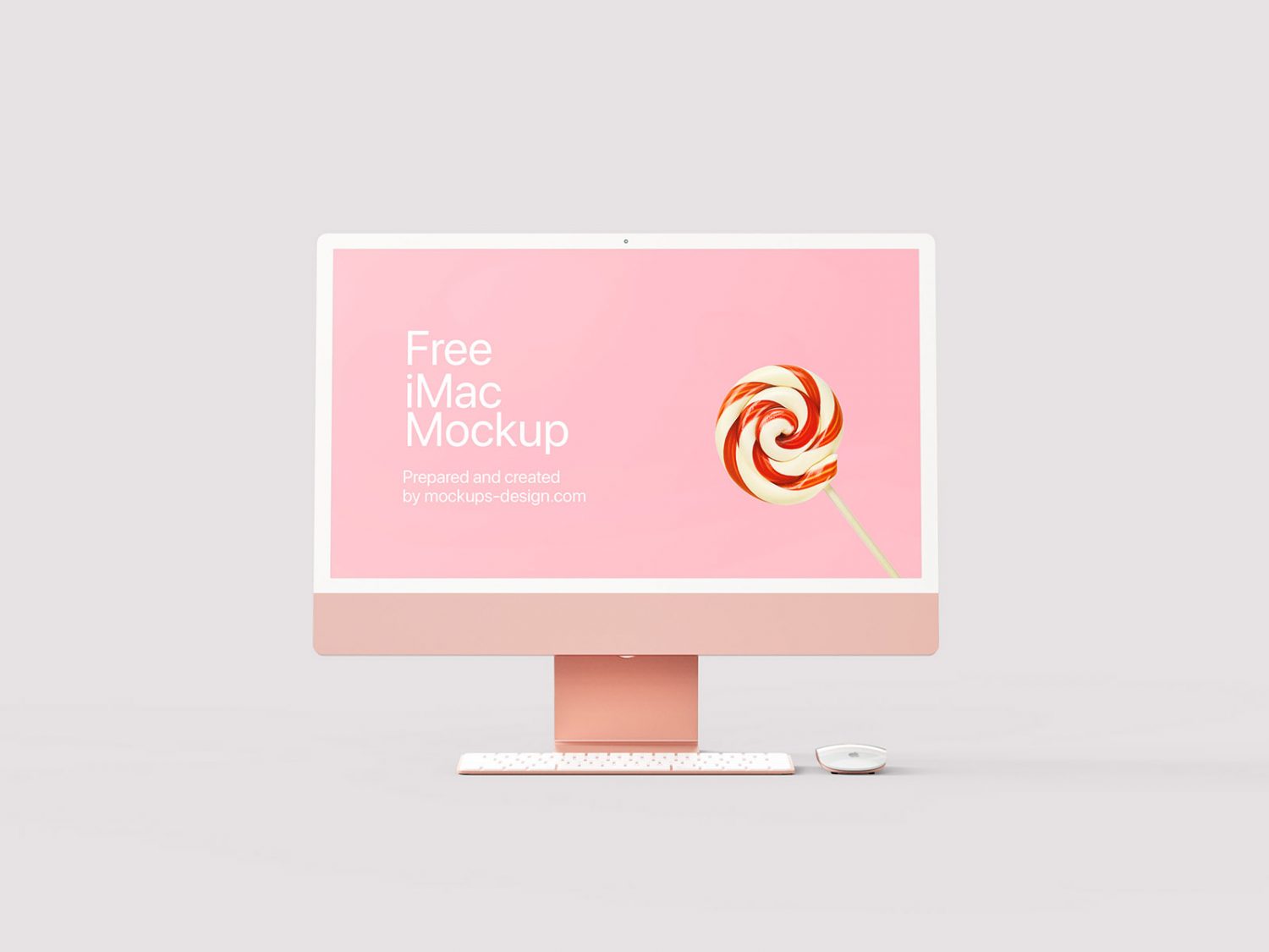 Free Pink iMac Mockup