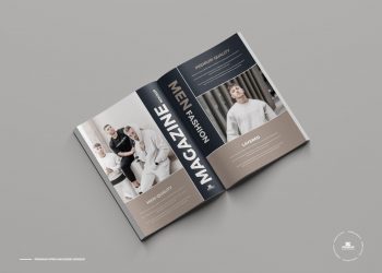 Free Premium Open Magazine Mockup