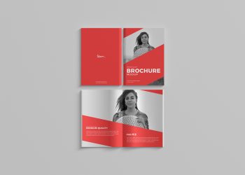 Free Saddle Stitch Brochure Mockup