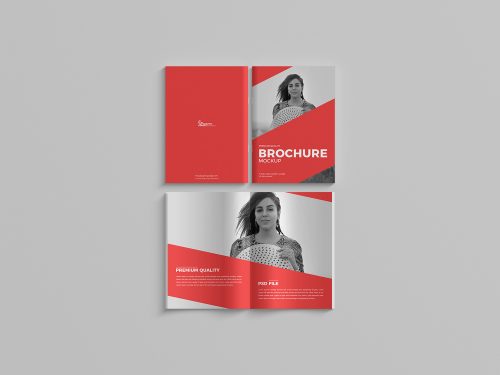 Free Saddle Stitch Brochure Mockup