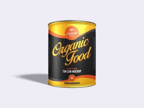 Modern Packaging Tin Can Free Mockup