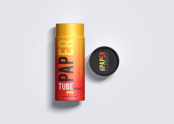 Paper Tube Free Mockup