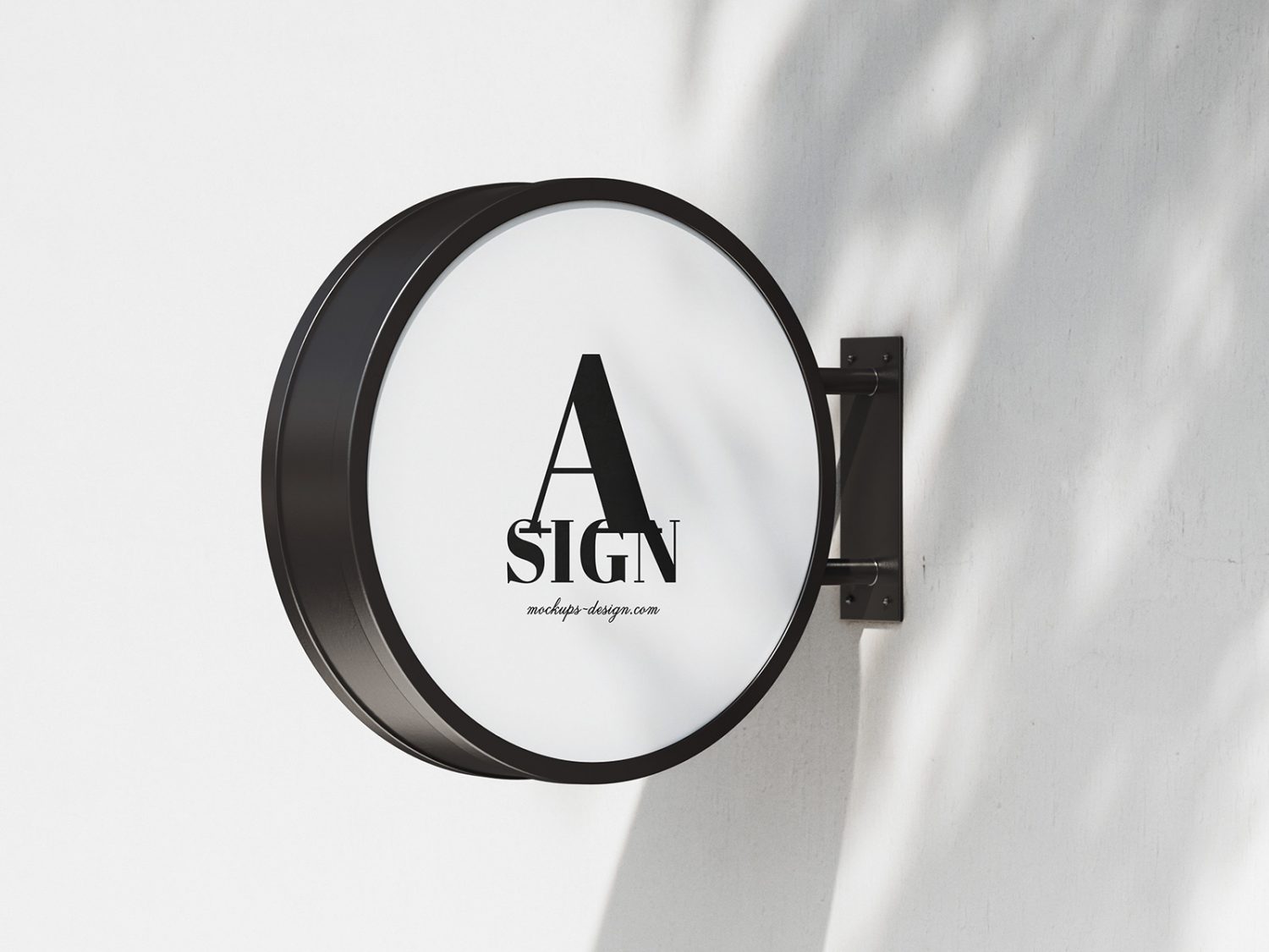 Round Street Sign Mockup