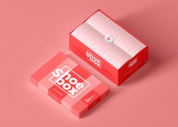 Shoe Box Packaging Mockup