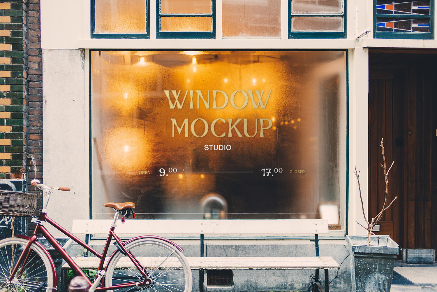 Sign on Window Mockup