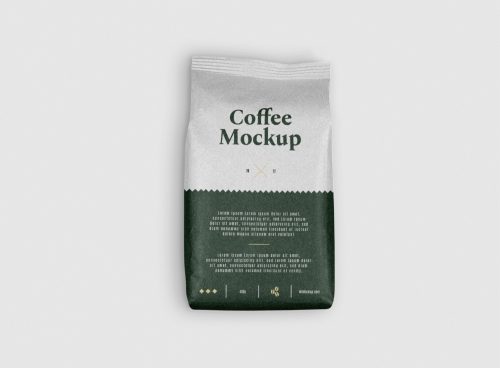 Small Paper Coffee Bag Mockup