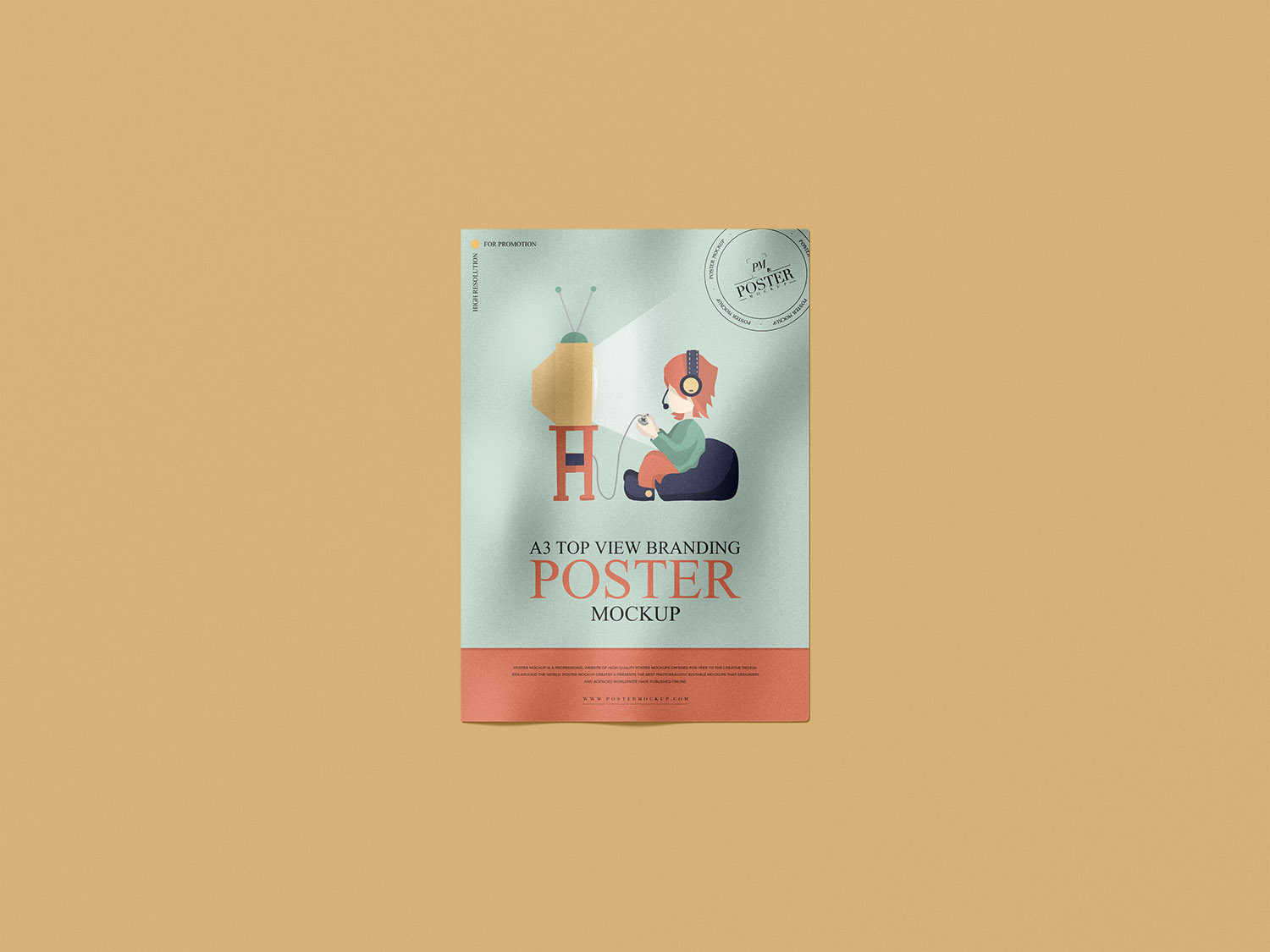 Wrinkled Poster Mockup