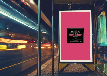 Bus Stop Billboard PSD Mockup