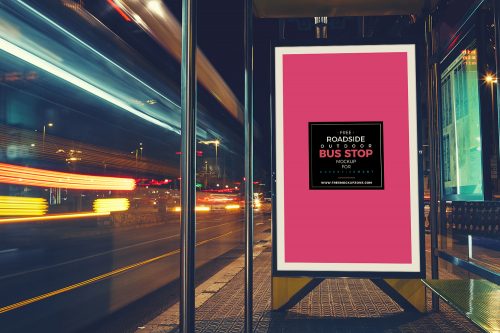 Bus Stop Billboard PSD Mockup