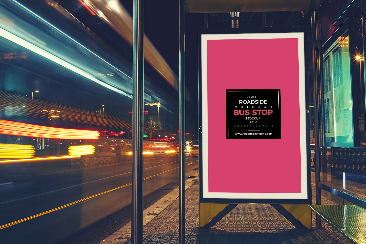 Bus Stop Billboard PSD Mockup