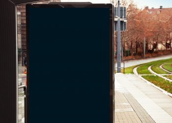 Bus Stop Billboard PSD Mockup