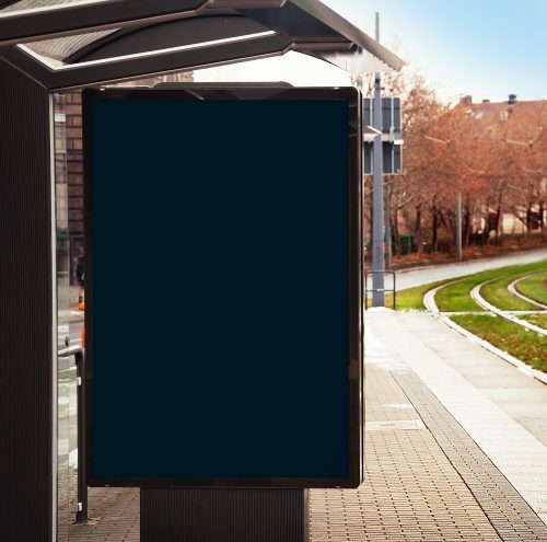 Bus Stop Billboard PSD Mockup