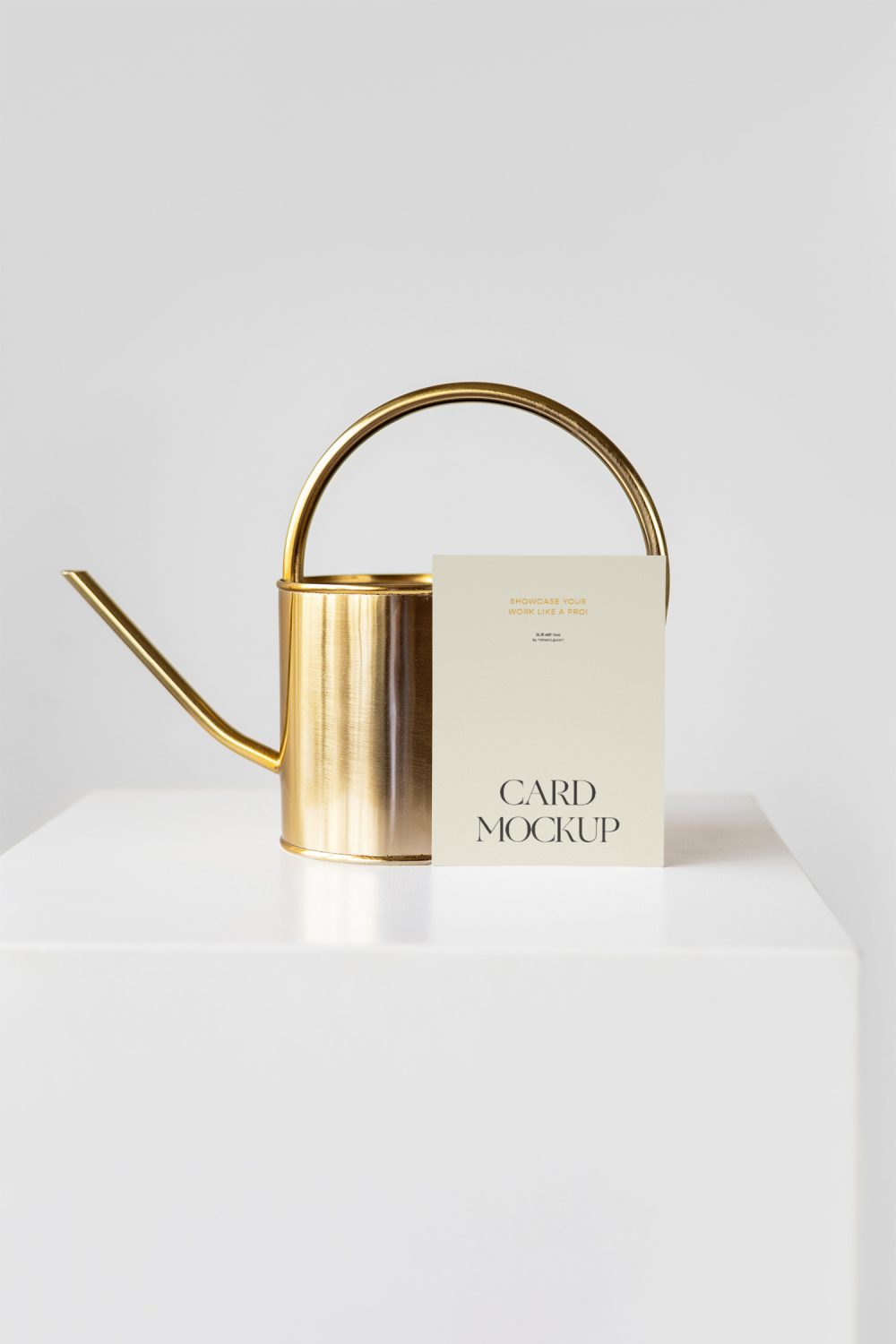 Card with Watering Can Mockup