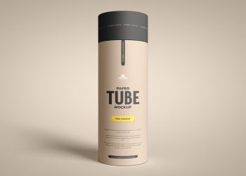 Free Long Paper Tube Mockup