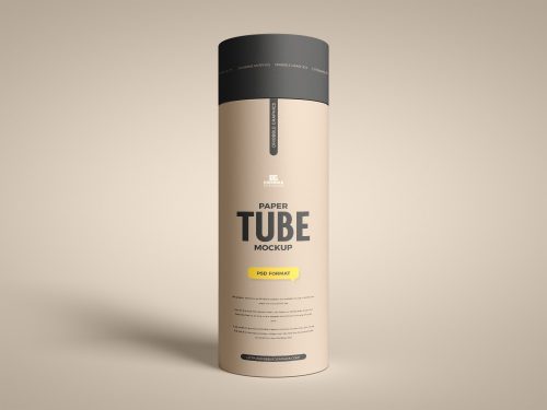 Free Long Paper Tube Mockup