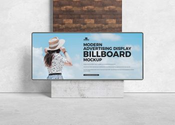 Free Modern Advertising Display Billboard Mockup