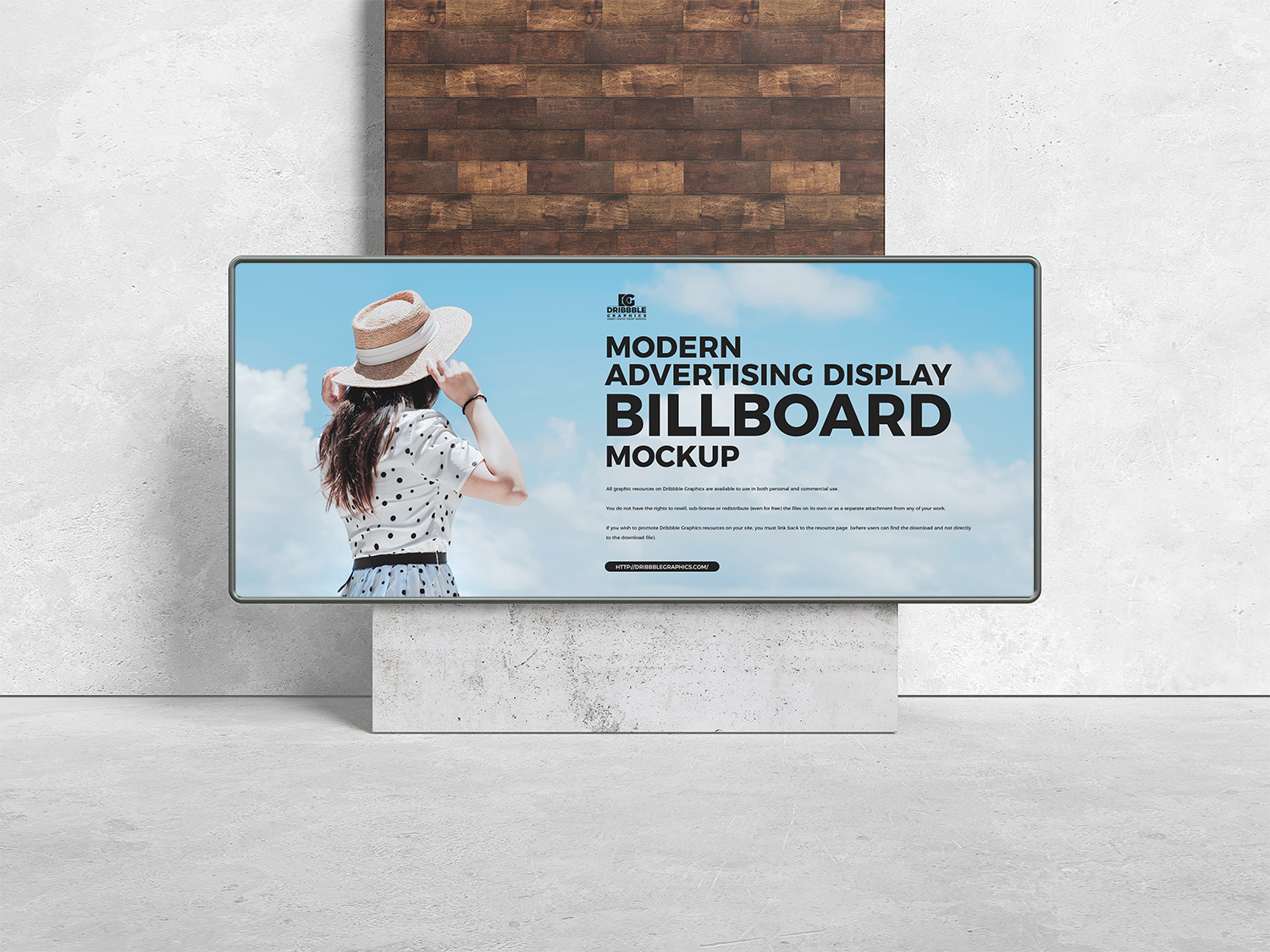Free Modern Advertising Display Billboard Mockup