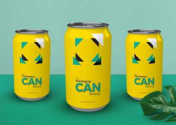 Free Packaging Can Mockup PSD