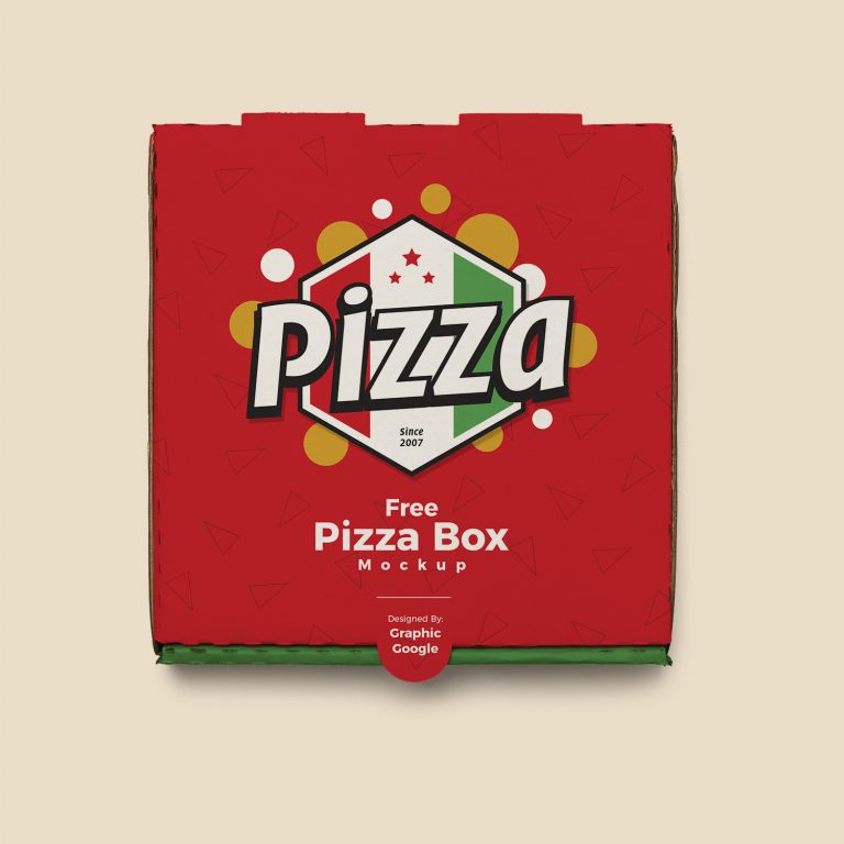 Free Pizza Box Mockup