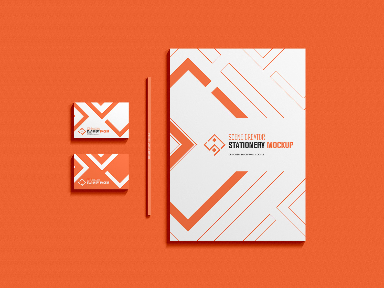 Free Scene Creator Stationery Mockup