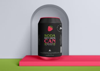 Free Soda Soft Drink Can Mockup