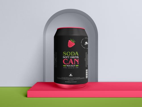 Free Soda Soft Drink Can Mockup