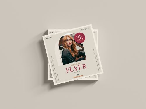 Free Square Flyer Mockup