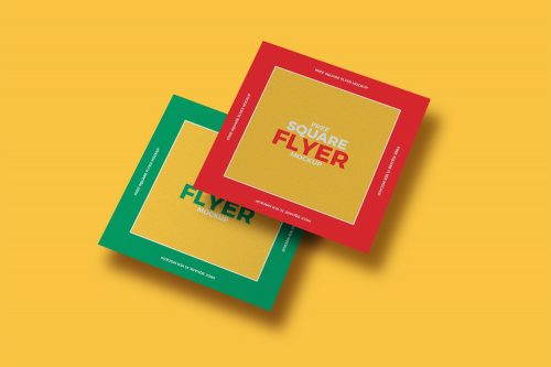 Free Square Flyer Mockup