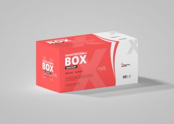 Free Square Rectangle Box Mockup