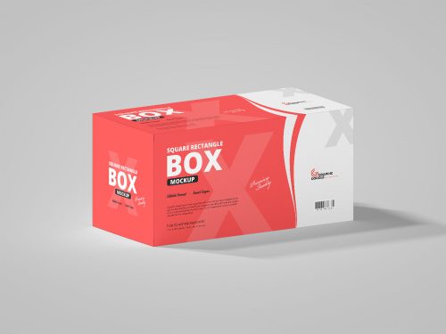 Free Square Rectangle Box Mockup