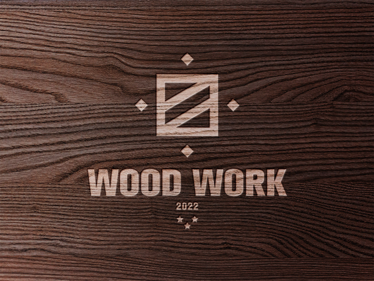 Free Wooden Logo Mockup