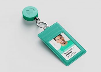 Fabric ID Holder Free Mockup