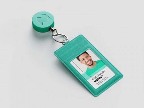 Fabric ID Holder Free Mockup