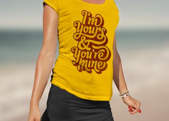 Girl T-Shirt Free Mockup