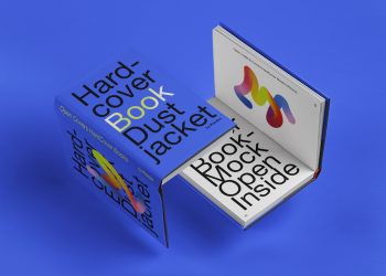 Open Inside Book PSD Mockup Scene