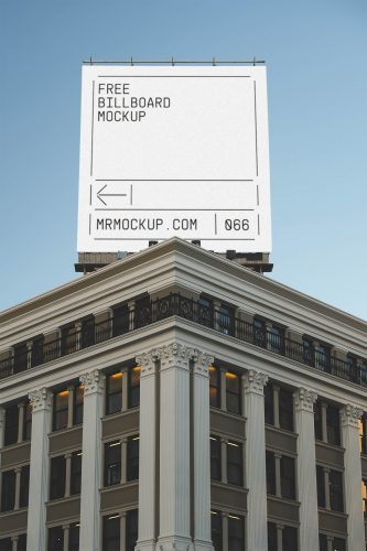 Vertical Banner on Building Mockup