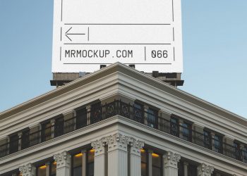 Vertical Banner on Building Mockup