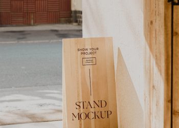 Wood Stand Mockup