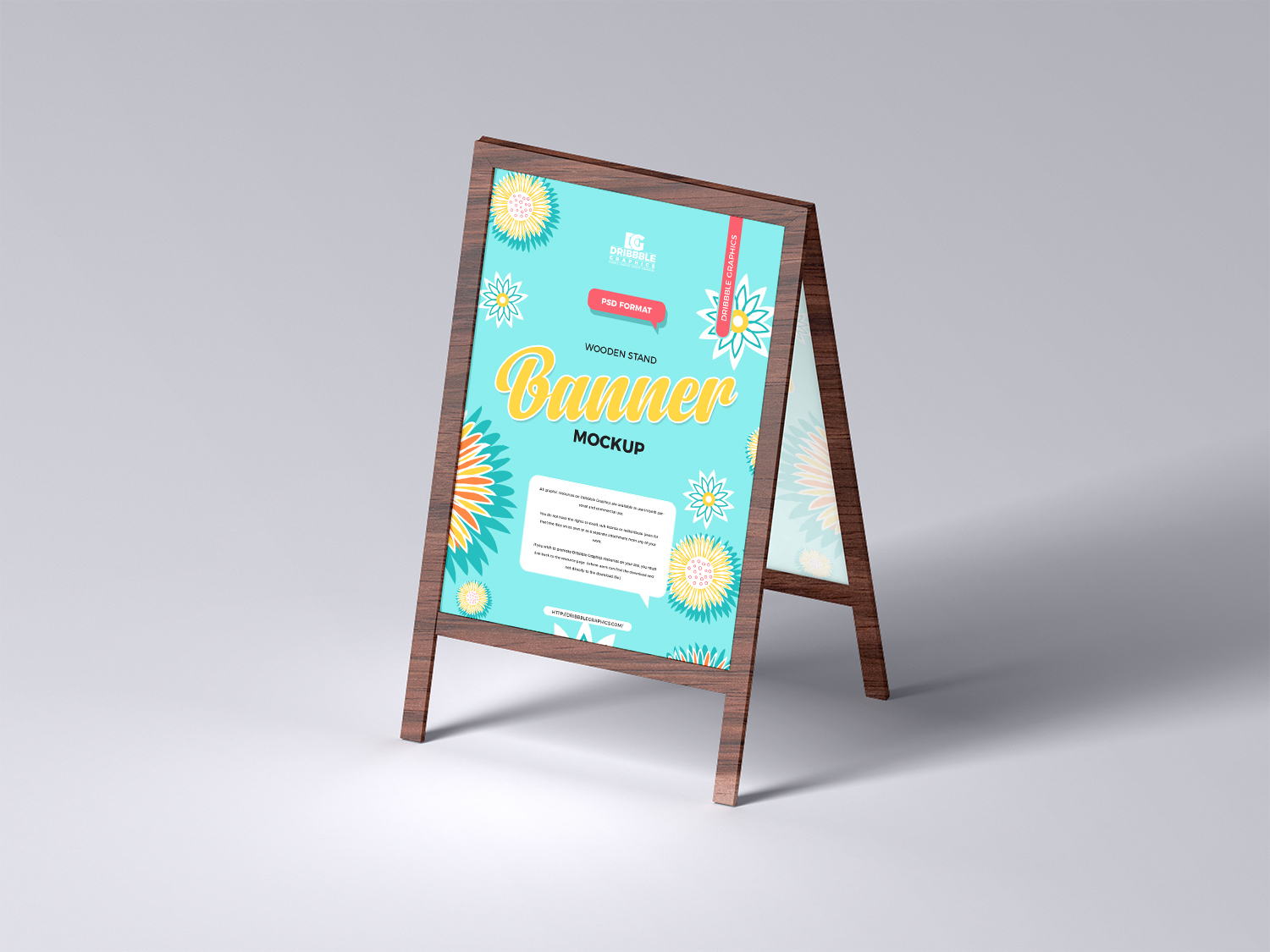 Wooden Stand Banner Mockup