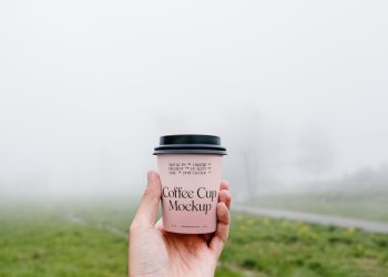 Coffee Cup in Park Mockup