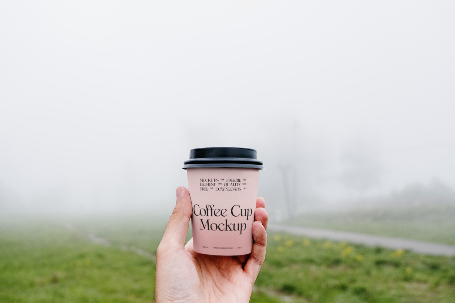 Coffee Cup in Park Mockup